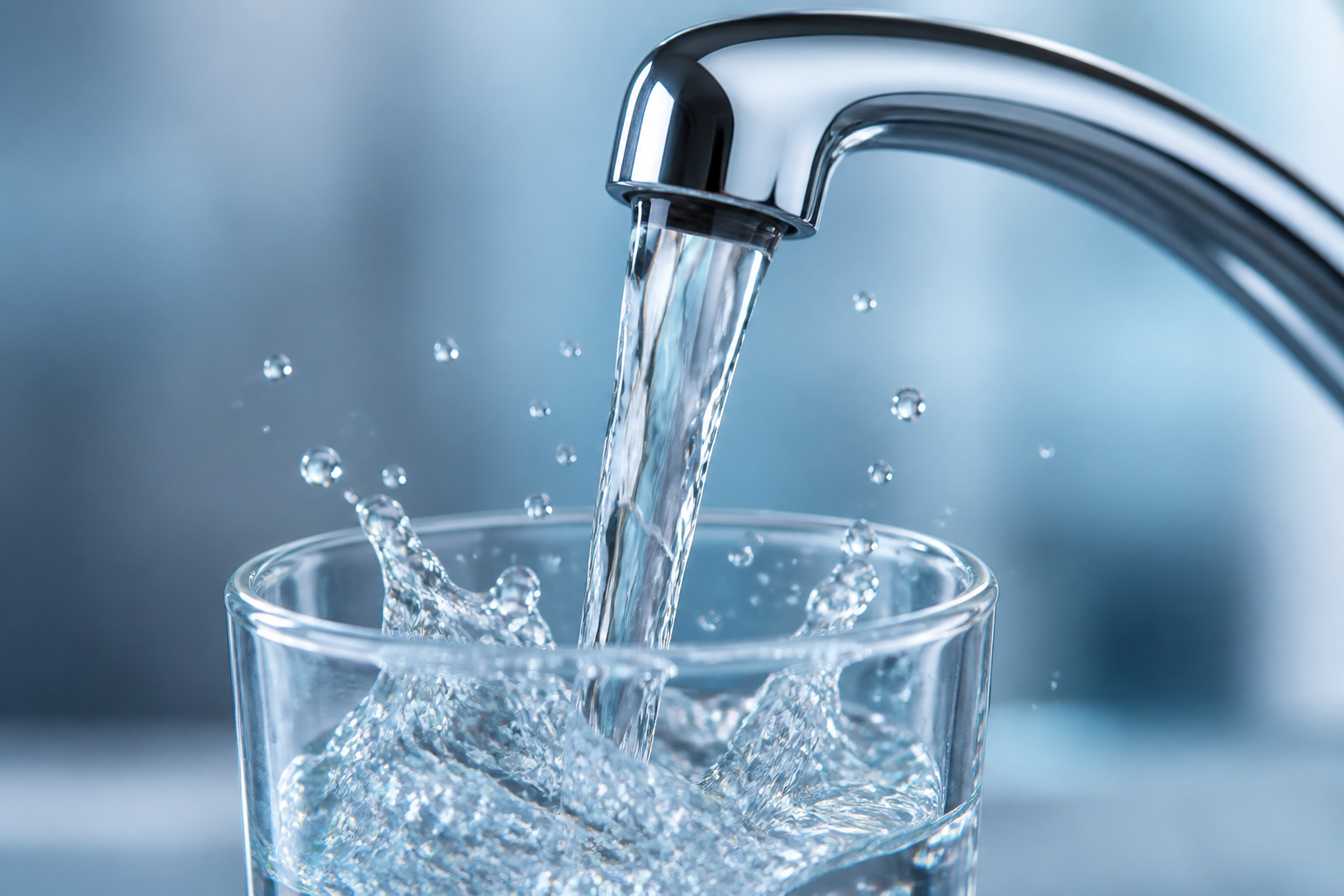 Pure filtered drinking water
