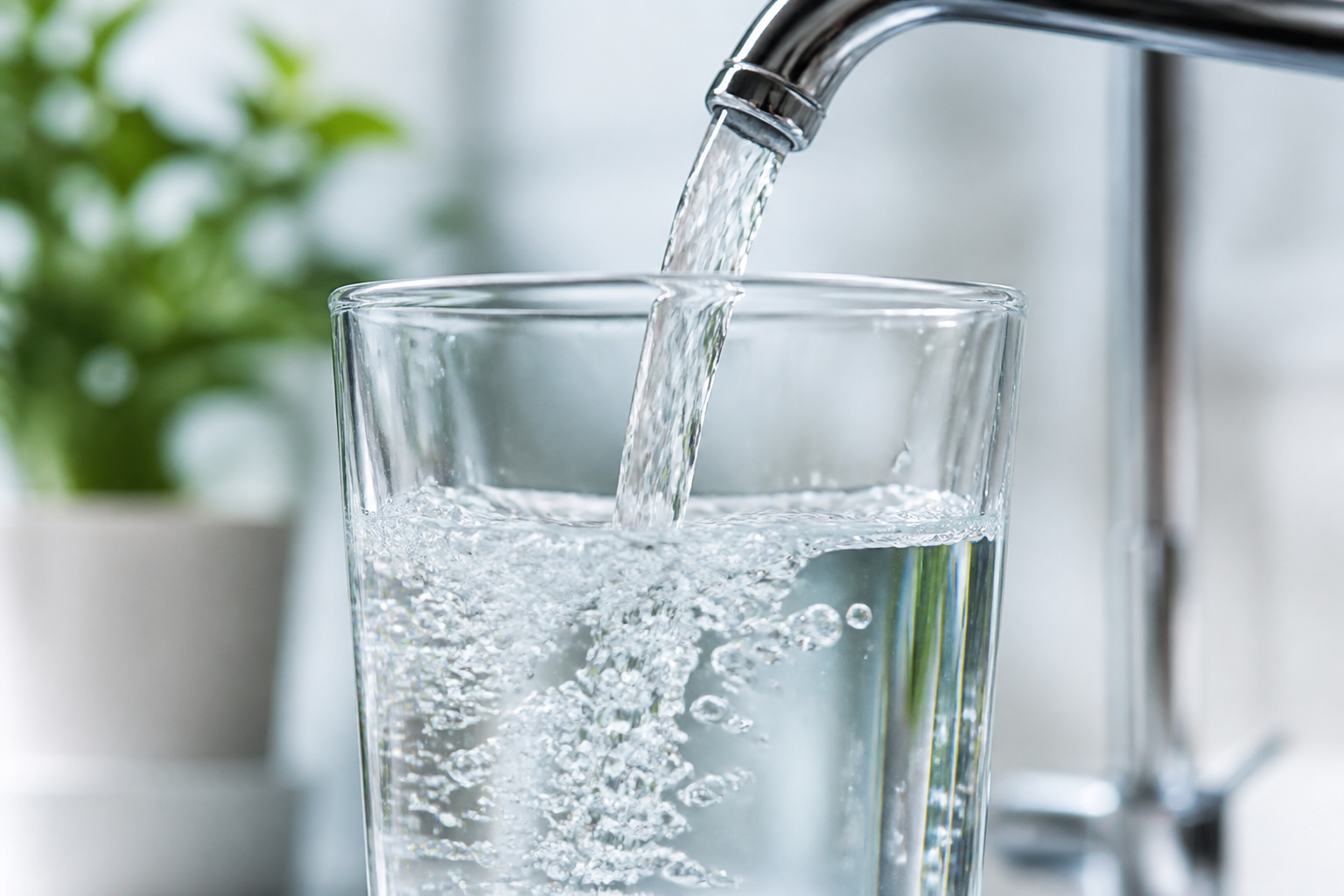 Pure drinking water from RO purifier