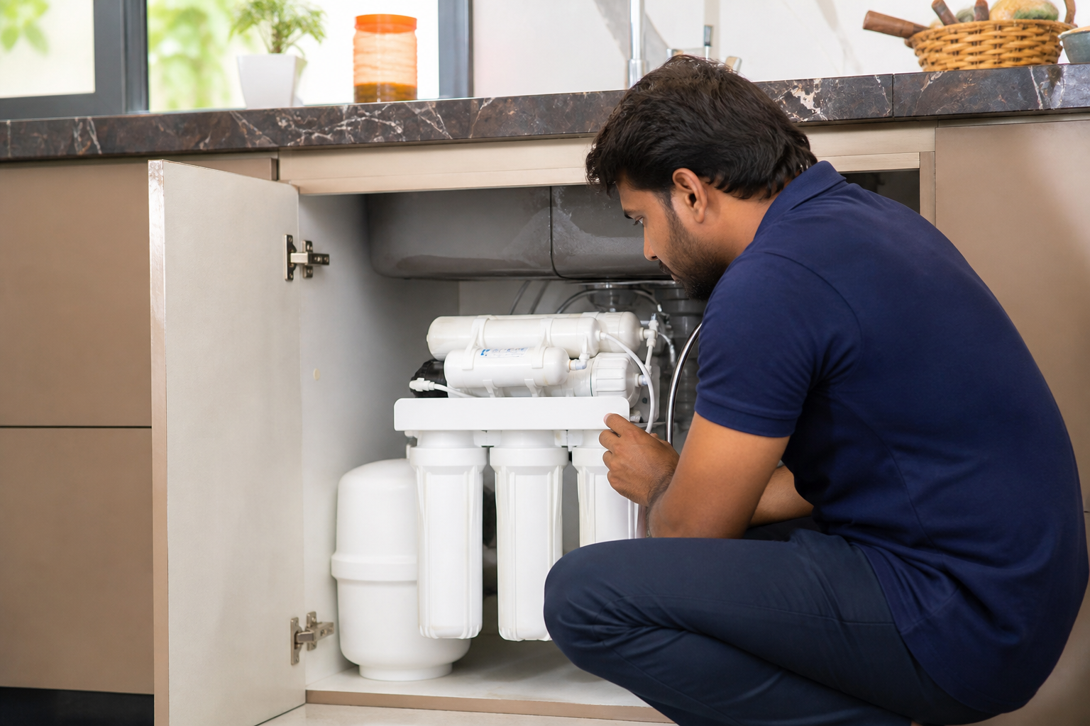 RO water purifier installation